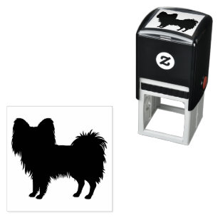 Tampon Auto-encreur Silhouette de chien Papillon jouet de race