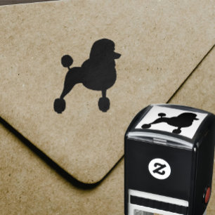 Tampon Auto-encreur Silhouette de fantaisie de caniche standard