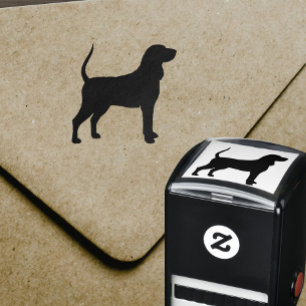 Tampon Auto-encreur Silhouette de la race de Chiens noirs et de Tan