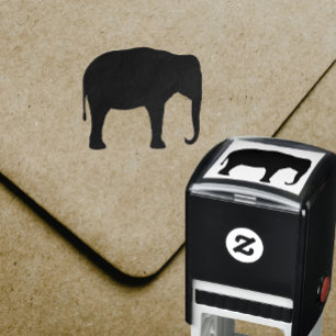 Tampon Auto-encreur Silhouette d'éléphant asiatique