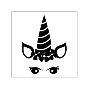 Tampon Auto-encreur Silhouette mignonne simple de licorne