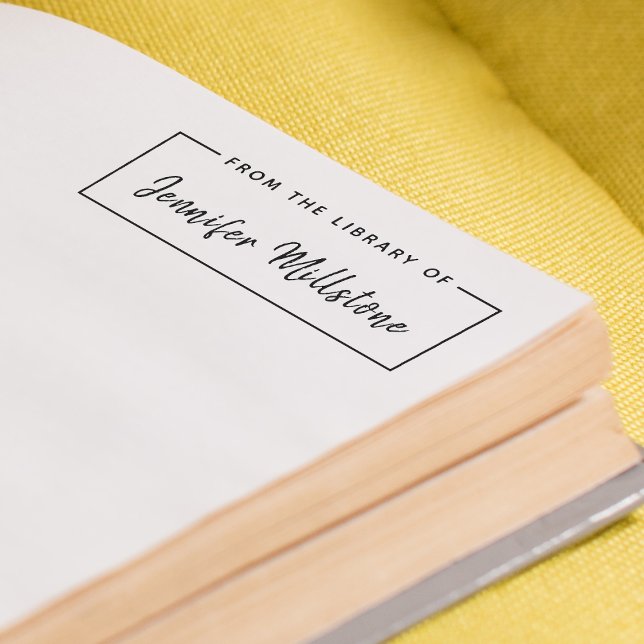 Tampon Auto-encreur Simple À Partir De La Bibliothèque Du Nom De Scrip (Créateur téléchargé)