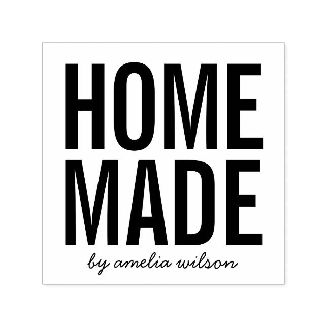 Tampon Auto-encreur Simple Bold Personalize with Name Homemade (Design)