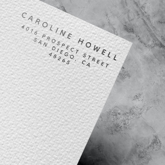 Tampon Auto-encreur Simple classique moderne adresse de retour minimal (Créateur téléchargé)