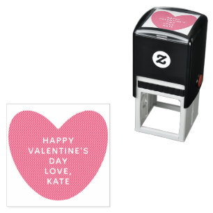 Tampon Auto-encreur Simple coeur mignon personnalisé Saint Valentin