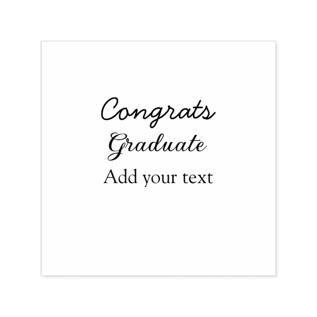 Tampon Auto-encreur Simple congratulation graduation add your (Design)