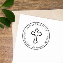 Simple Cross Christian Family Return Adresse