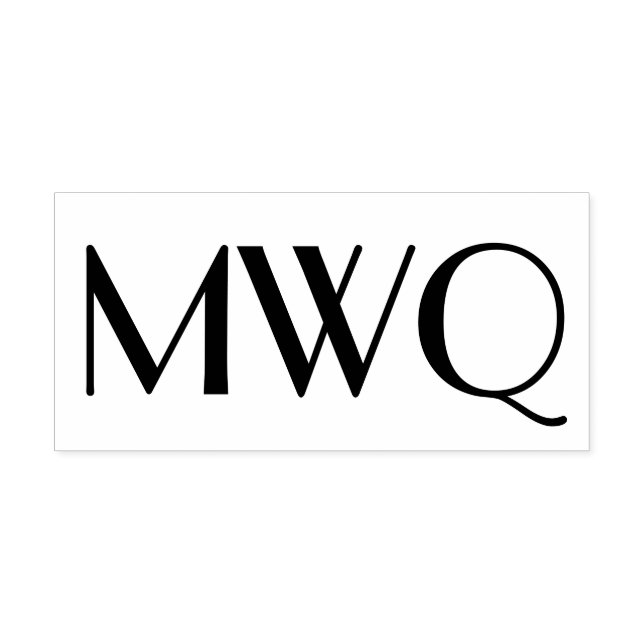 Tampon Auto-encreur Simple Élégant 3 Monogramme initial #6S (Design)