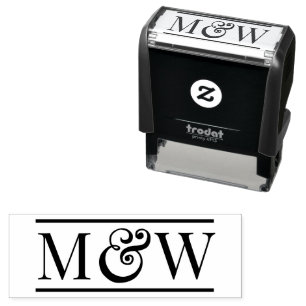 Tampon Auto-encreur Simple Elégant Mariage de chambre de mariée 2 pouc