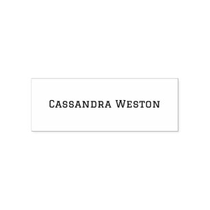 Tampon Auto-encreur Simple Élégant Minimaliste #1 Nom uniquement