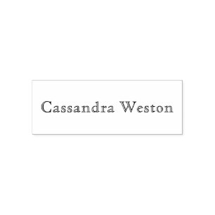 Tampon Auto-encreur Simple Élégant Minimaliste #9 Nom seulement