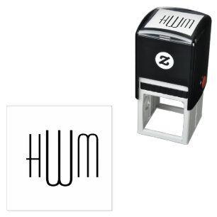 Tampon Auto-encreur Simple Élégant Monogramme De 3 Lettres Initiales #