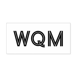 Tampon Auto-encreur Simple Élégant Monogramme Initiale 3 #93