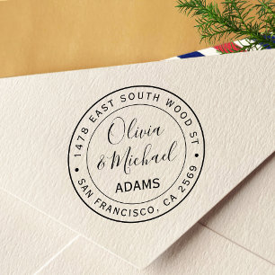Tampon Auto-encreur Simple Modern Calligraphy Return Address