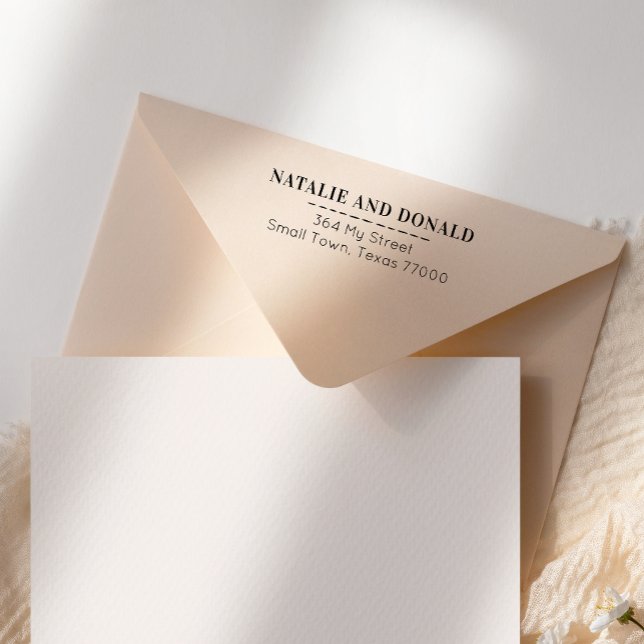 Tampon Auto-encreur Simple Modern Couple Adresse de retour (Créateur téléchargé)