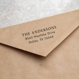 Tampon Auto-encreur Simple Modern Family Name Adresse de retour