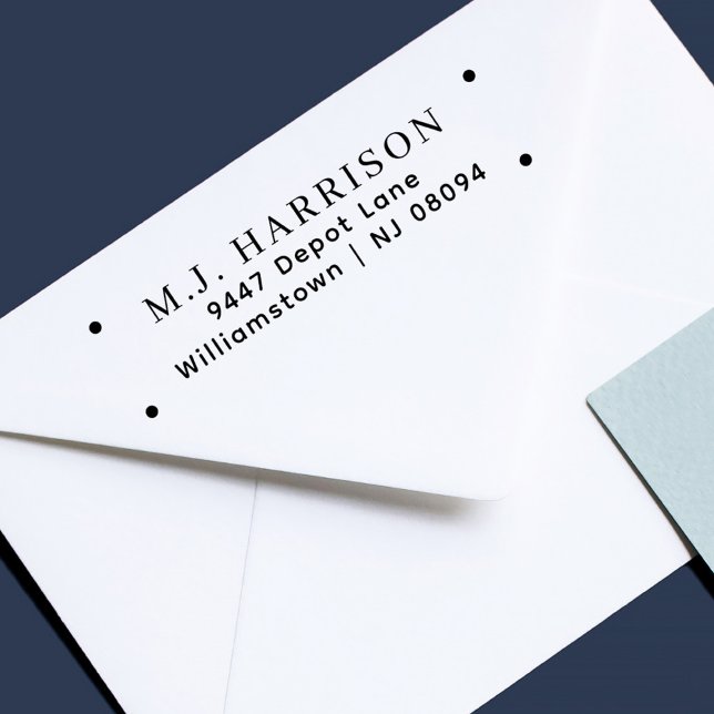 Tampon Auto-encreur Simple Modern Professional Adresse de retour (Créateur téléchargé)