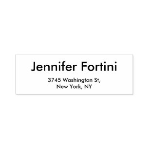 Tampon Auto-encreur Simple moderne élégant noir & blanc minimaliste