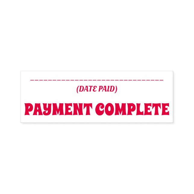 Tampon Auto-encreur Simple "PAIEMENT COMPLET" Timbre en caoutchouc (Design)