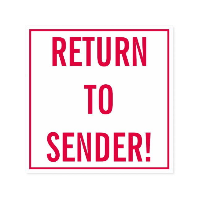 Tampon Auto-encreur Simple "RETOUR À SENDER !" Timbre en caoutchouc (Design)