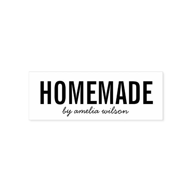 Tampon Auto-encreur Simple Stylish Personalize with Name Homemade (Design)