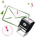 Tampon Auto-encreur Snowman Christmas Address  Self-inking Stamp<br><div class="desc">Take the stress out of your Christmas mailing list with a fun custom Christmas stamp. This happy snowman is sure to send festive cheer wherever he goes.</div>