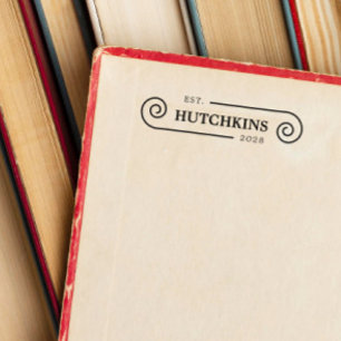 Tampon Auto-encreur Spirales Nom de famille Année d'établissement