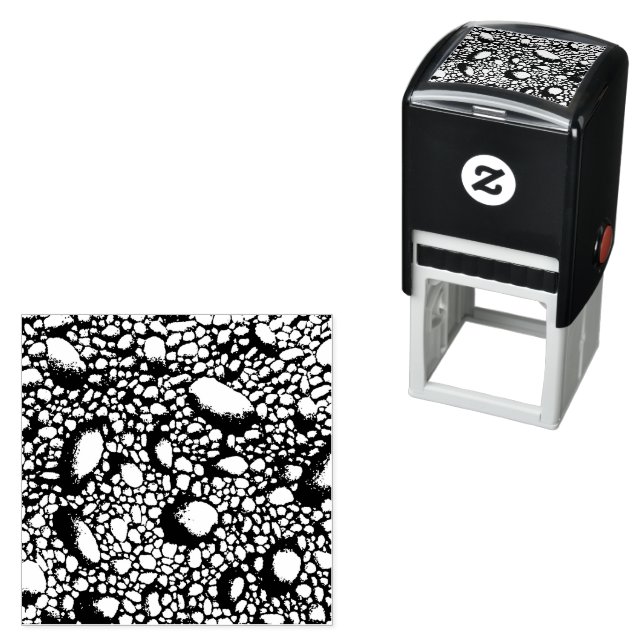 Tampon Auto-encreur Stones Rocks Shaded Drawing  (En situation)