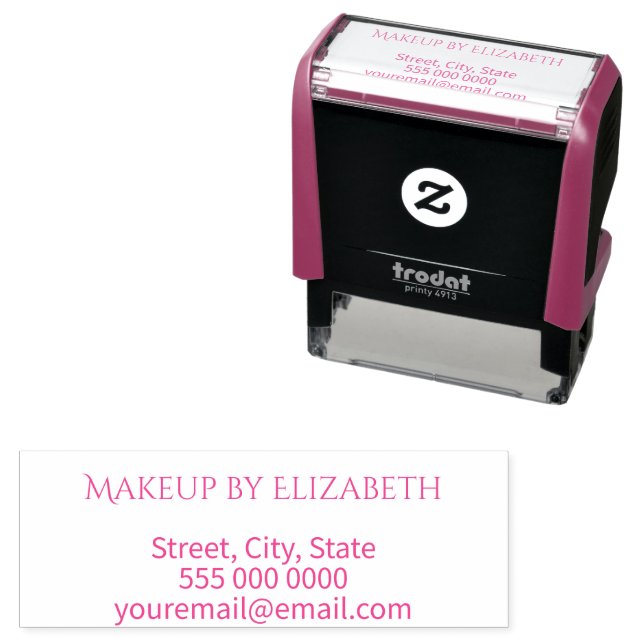 Tampon Auto-encreur Studio de maquillage Nom Adresse de retour Typogra (En situation)