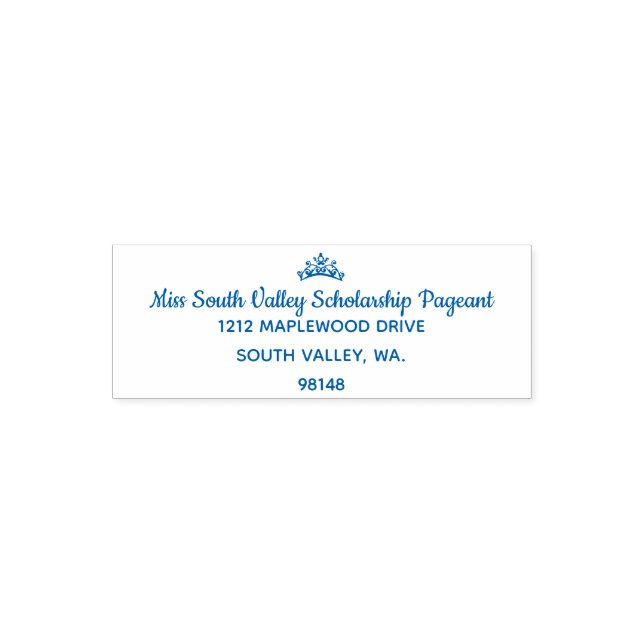 Tampon Auto-encreur Style Miss America Pageant en caoutchouc Stamp (Design)