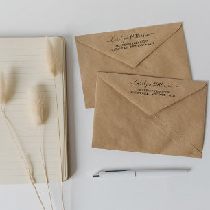 Tampon Auto-encreur Stylé Personnalisé Nom & Adresse Auto-Inking Timam