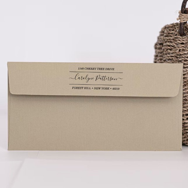 Tampon Auto-encreur Stylé Personnalisé Nom & Adresse Auto-Inking Timam (Créateur téléchargé)