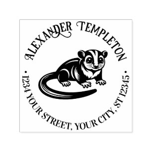 Tampon Auto-encreur Sugar Glider Australie Nom Adresse de Retour #1P