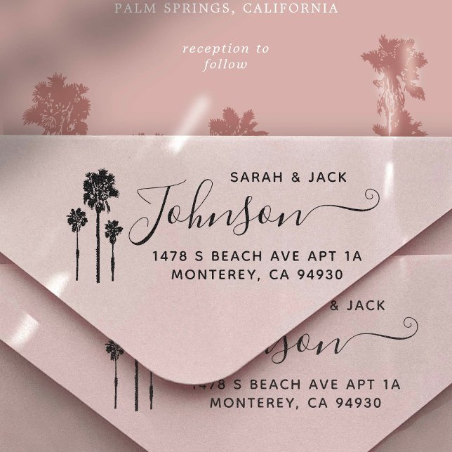 Tampon Auto-encreur Suite Mariage Romance Palm Tree (Créateur téléchargé)