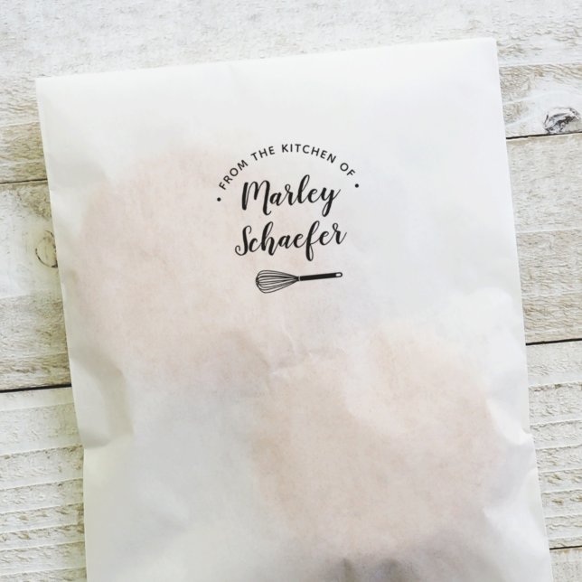 Tampon Auto-encreur Swanky Whisk Cuisine personnalisée ou cuisson (Créateur téléchargé)