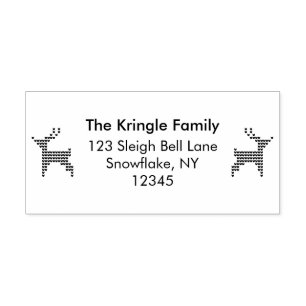 Tampon Auto-encreur Sweat Reindeer Adresse de Noël