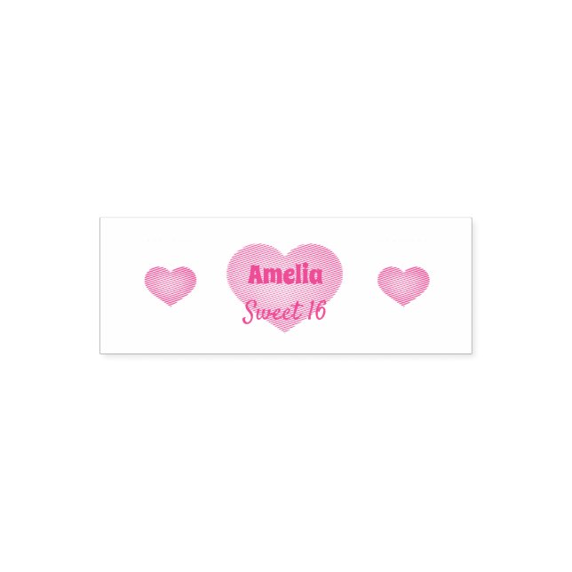 Tampon Auto-encreur Sweet 16 Coeur d'amour (Design)