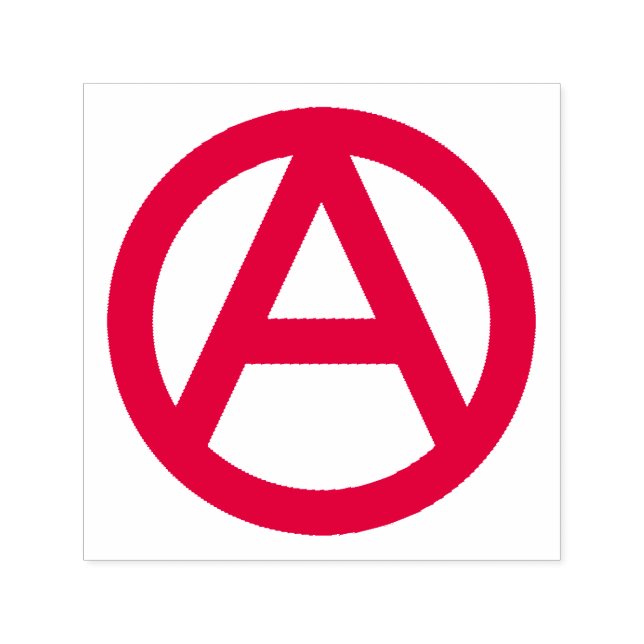 Tampon Auto-encreur Symbole anarchiste rouge (Design)
