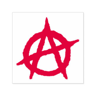 Tampon Auto-encreur Symbole anarchiste rouge