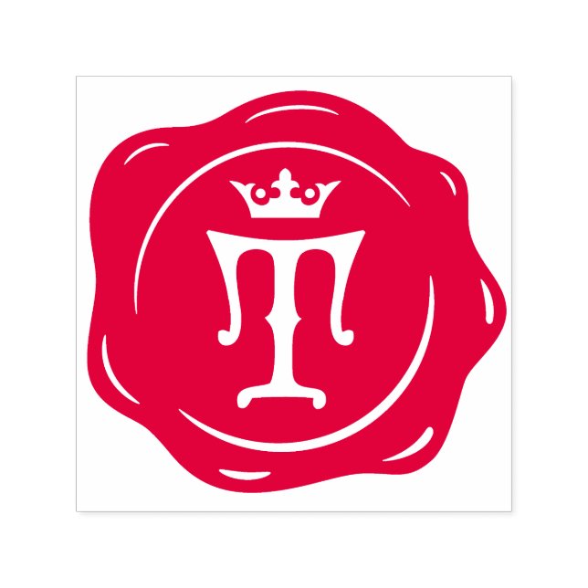 Tampon Auto-encreur T - Sceau de cire antique Couronne gothique Lettre (Design)