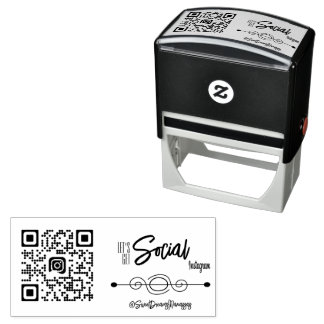 Tampon Auto-encreur Tampographe auto-encreur de code QR pour les média