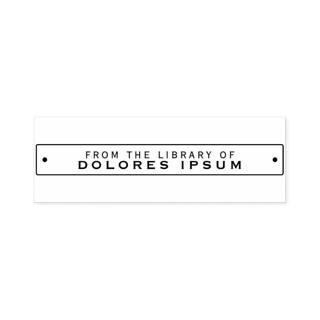 Tampon Auto-encreur Tampon plaque d'enregistrement de balise rivé (Design)