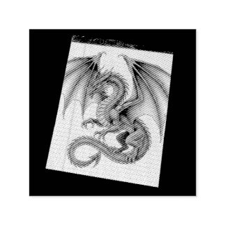 Tampon Auto-encreur Tasse avec dessin de dragon