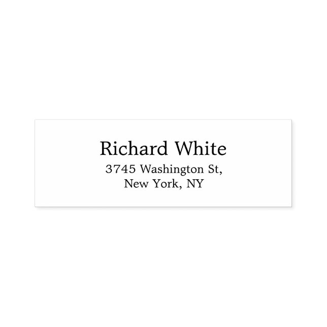 Tampon Auto-encreur Tendance Élégant Noir & Blanc Simple Élégant Moder (Design)