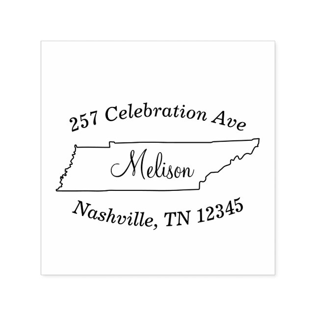 Tampon Auto-encreur Tennessee Adresse de retour Timbre auto-allumage (Design)