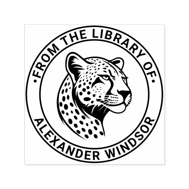 Tampon Auto-encreur Tête de la bibliothèque no 1 Nom du livre (Design)