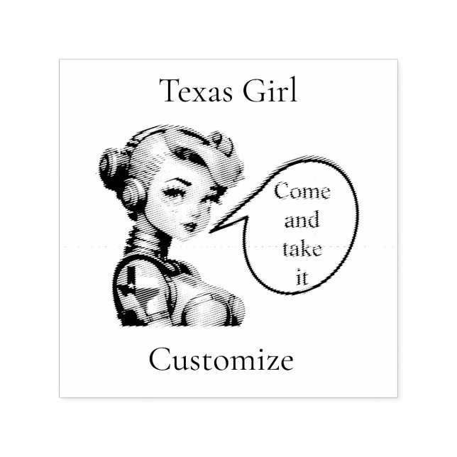 Tampon Auto-encreur Texas Girl Thunder_Cove (Design)