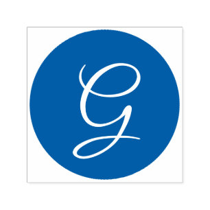 Tampon Auto-encreur Texte de la police de script de la lettre monogram