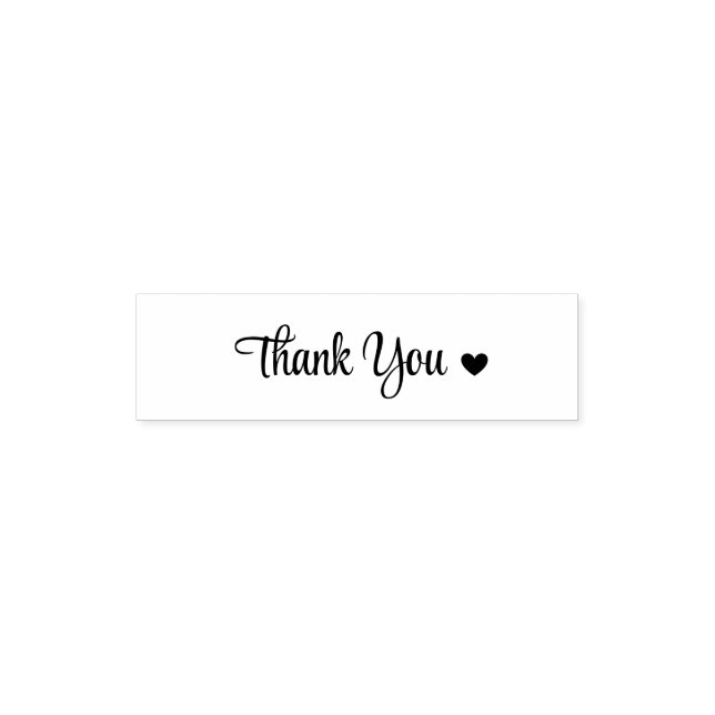 Tampon Auto-encreur “Thank You” with Heart Rubber Stamp (Design)