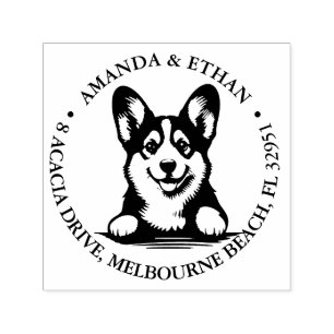 Tampon Auto-encreur Thème Corgi